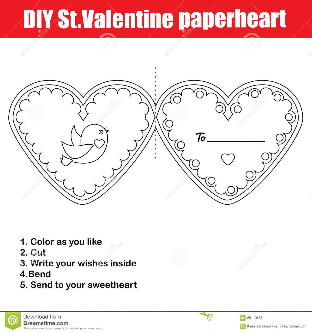 Diy Children Educational Creative Game. Make A Valentine Day Pertaining To Valentine Card Template For Kids