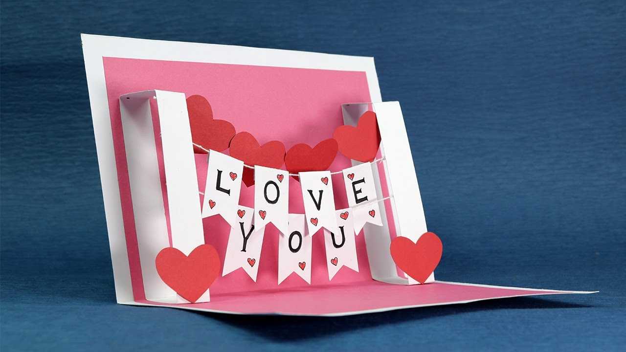 Diy Valentine Card – Handmade I Love You Pop Up Card Inside Diy Pop Up Cards Templates