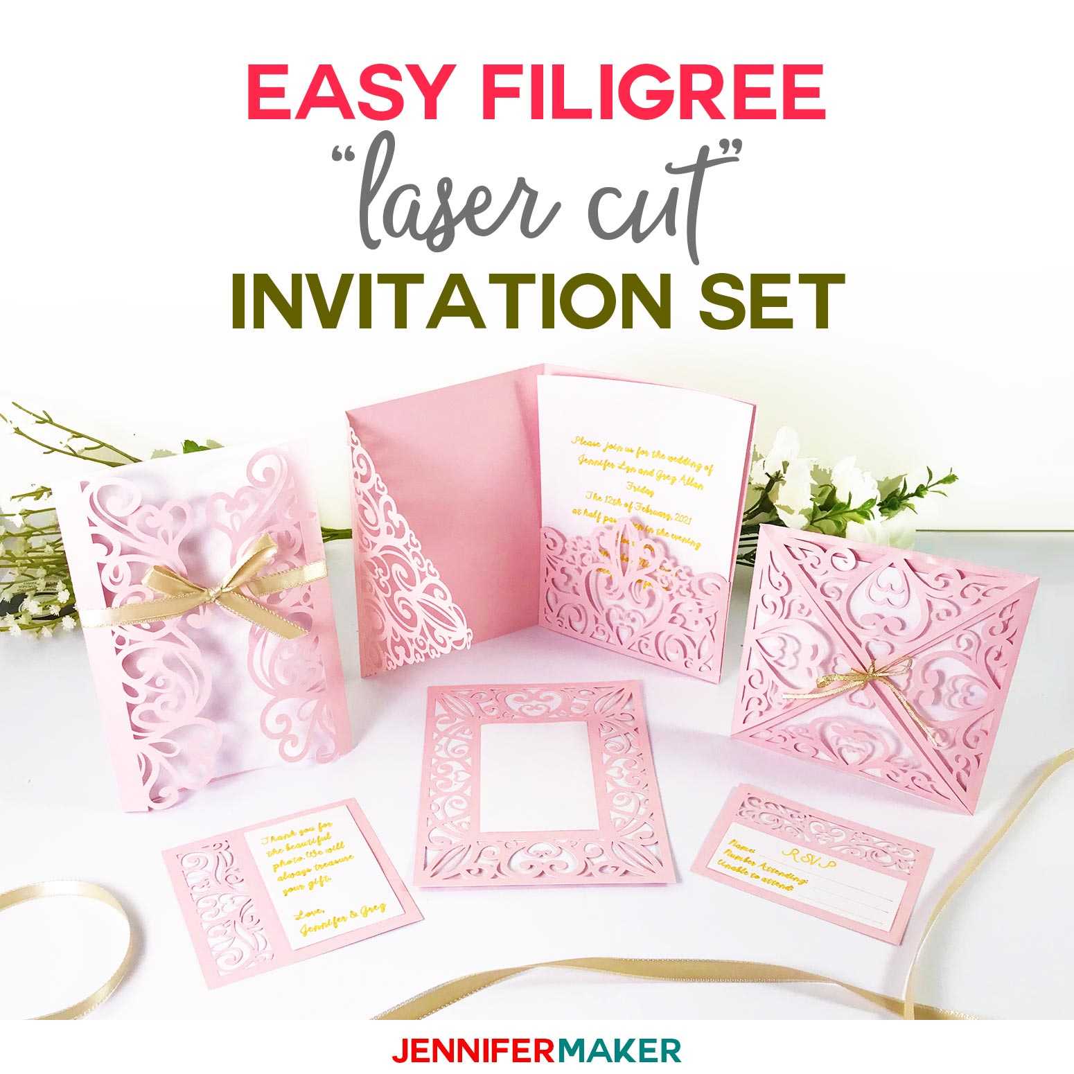 Diy Wedding Invitation Templates - Free "laser Cut" Set Throughout Free Svg Card Templates