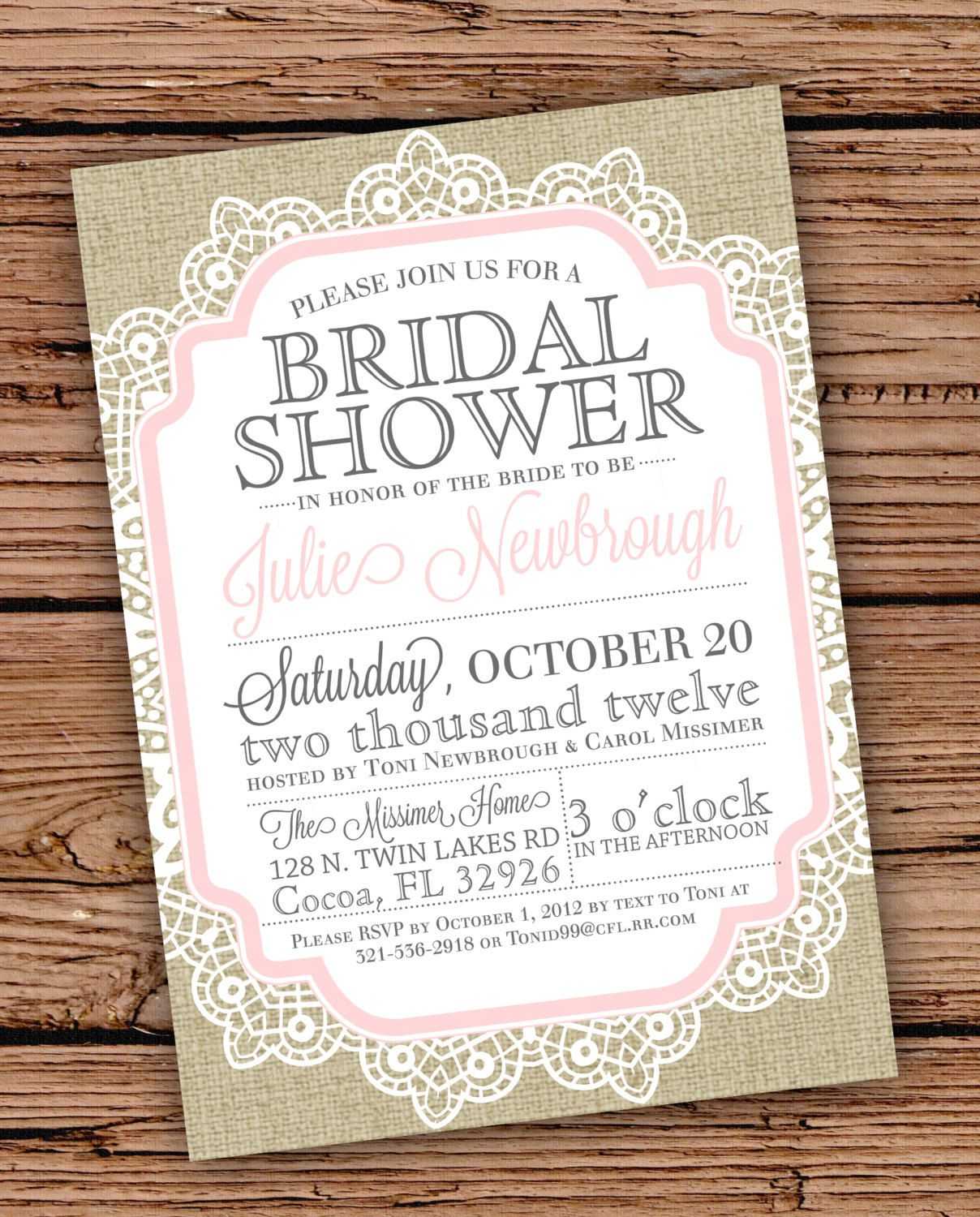 Diy Wedding Shower Invitations : Diy Bridal Shower Intended For Michaels Place Card Template