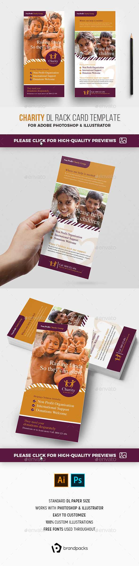 Dl Card Template Graphics, Designs & Templates From Graphicriver For Dl Card Template
