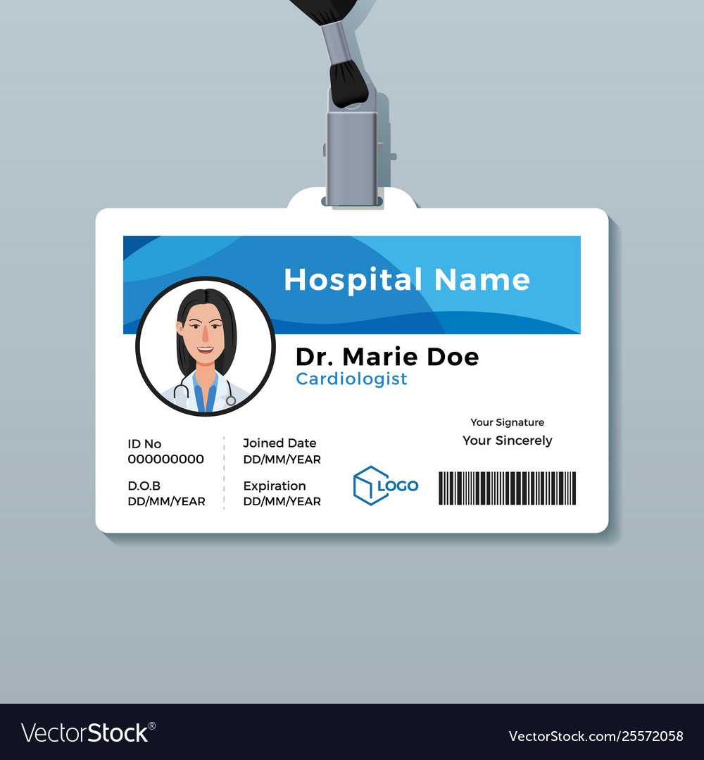 Doctor Id Card Medical Identity Badge Template Within Doctor Id Card Template