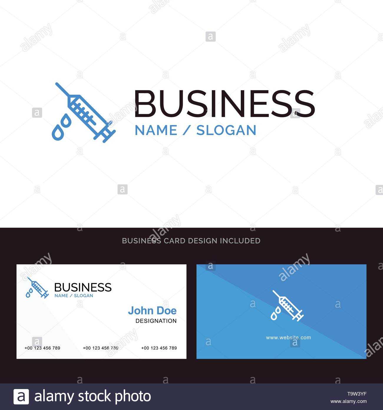 Dope, Injection, Medical, Drug Blue Business Logo And For Dope Card Template