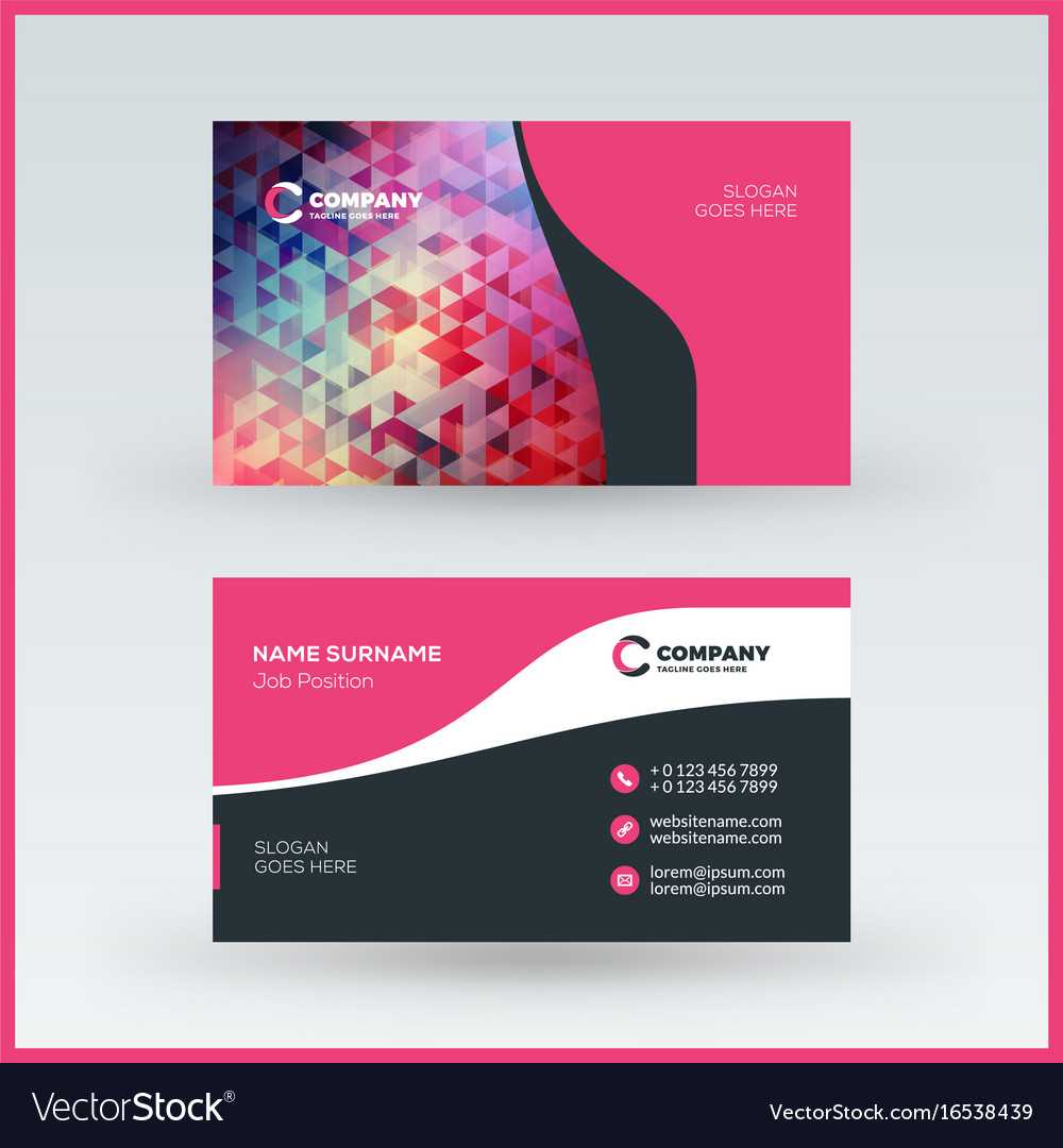 Double Sided Horizontal Business Card Template Regarding Advertising Card Template