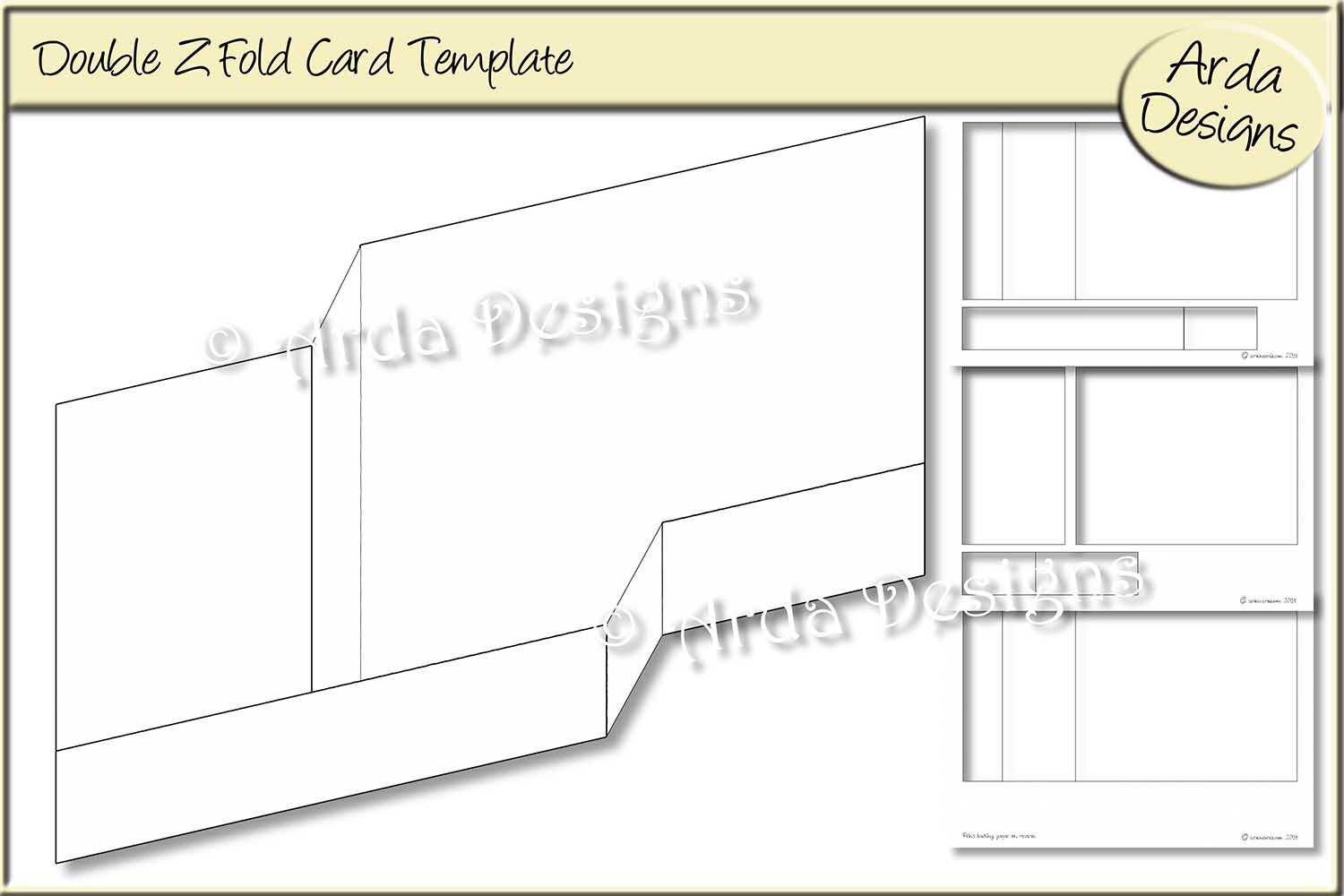 Double Z Fold Pop Up Box Card Template With Regard To Pop Up Box Card Template