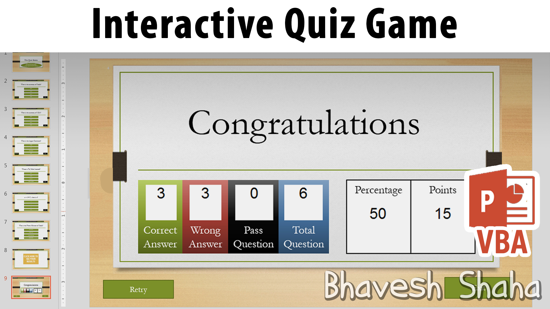 Download Powerpoint Template – Quiz Game With Points Within Powerpoint Quiz Template Free Download