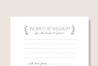 Download Your Free Wedding Advice Cards Printable | Lovilee with Marriage Advice Cards Templates