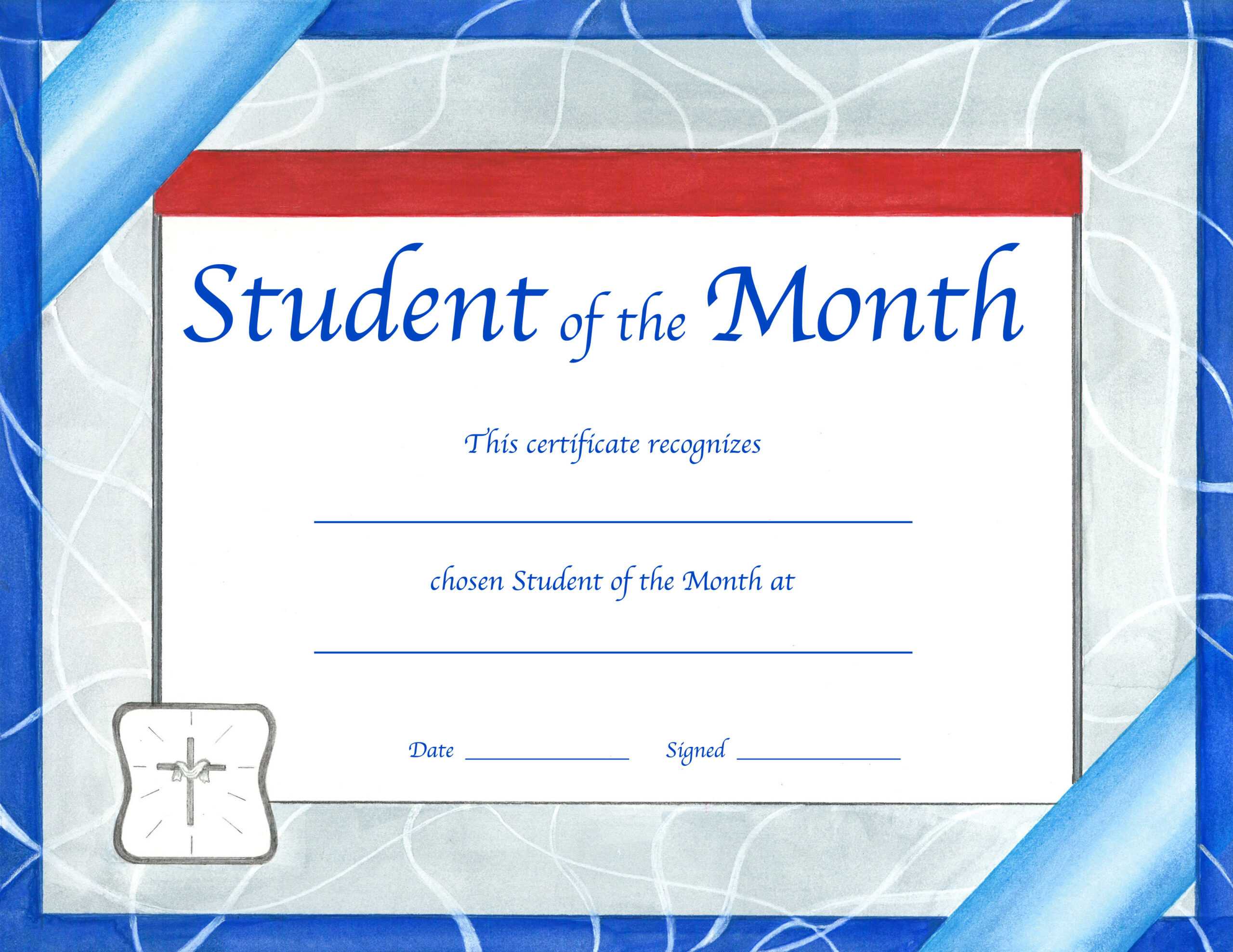 Downloadable Student Of The Month For Free Printable Student Of The Month Certificate Templates