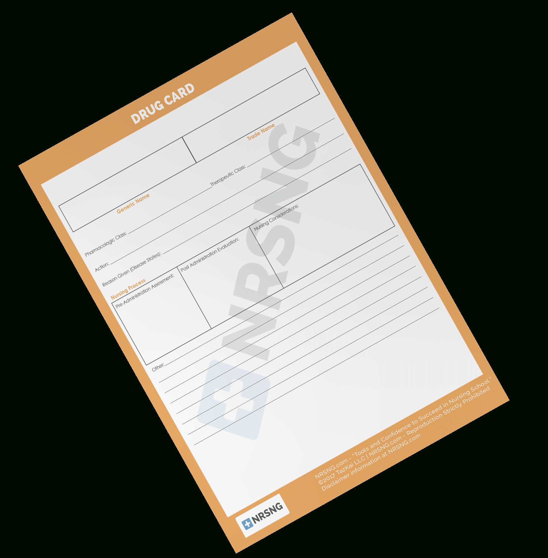 Drug Card Template | Nrsng In Pharmacology Drug Card Template