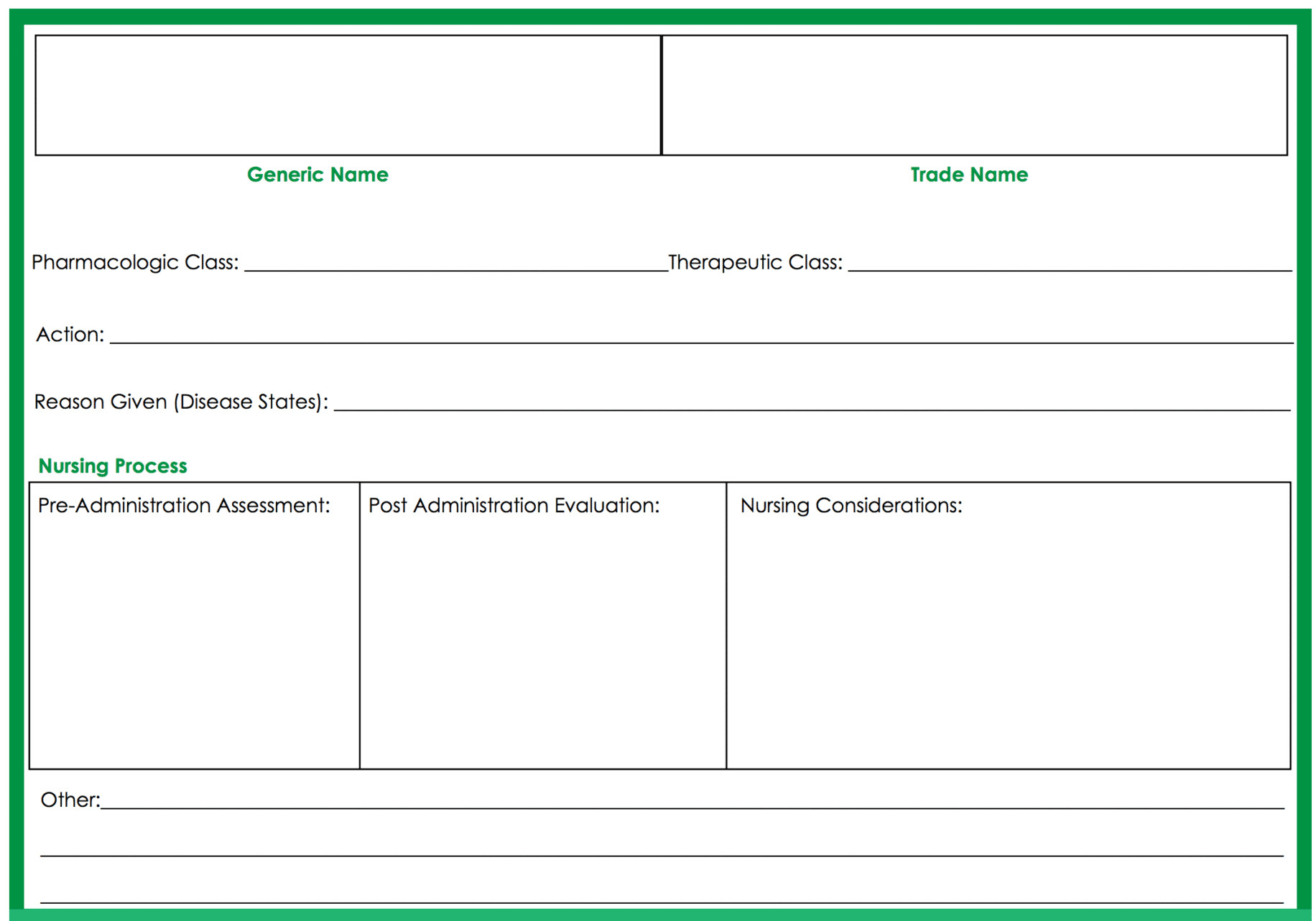 Drug Cards Template - Dalep.midnightpig.co In Pharmacology Drug Card Template