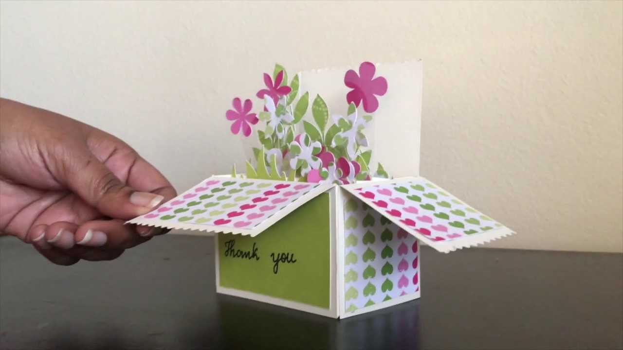 രസകരമായ പോപ്പപ് കാർഡ് ഉണ്ടാക്കാം .pop Up Box Card , Flower Bouquet Card Throughout Pop Up Box Card Template