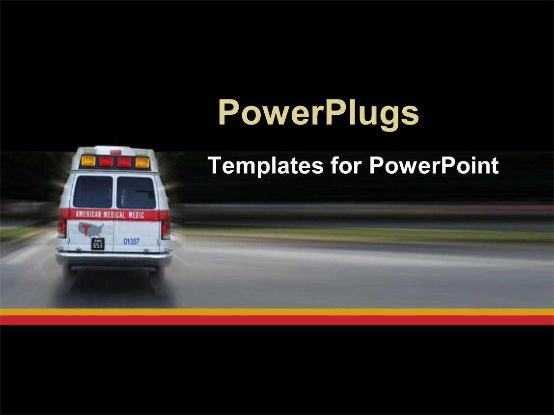 √ Powerpoint Template: Ambulance Going To Hospital For For Ambulance Powerpoint Template
