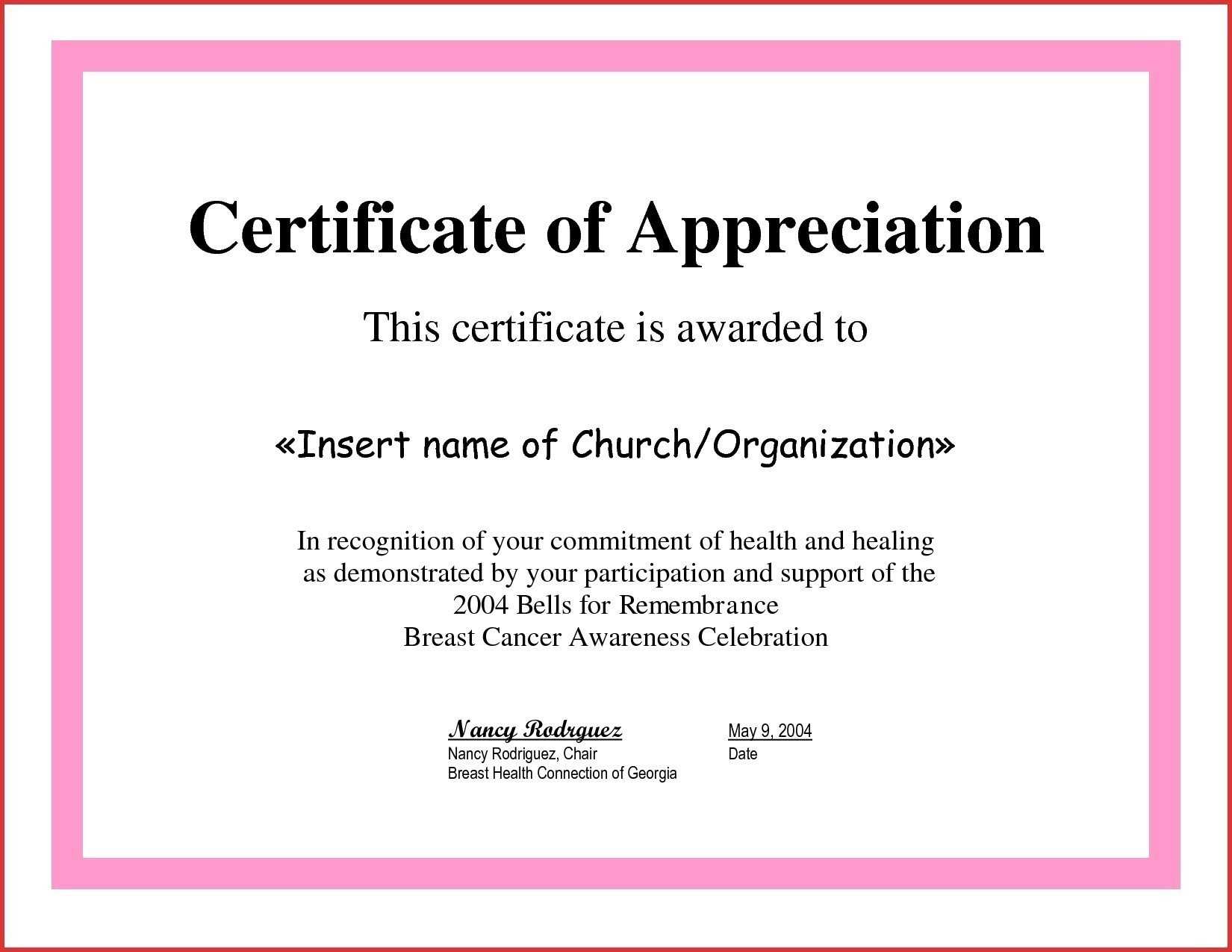 ❤️ Sample Certificate Of Appreciation Form Template❤️ With Employee Anniversary Certificate Template