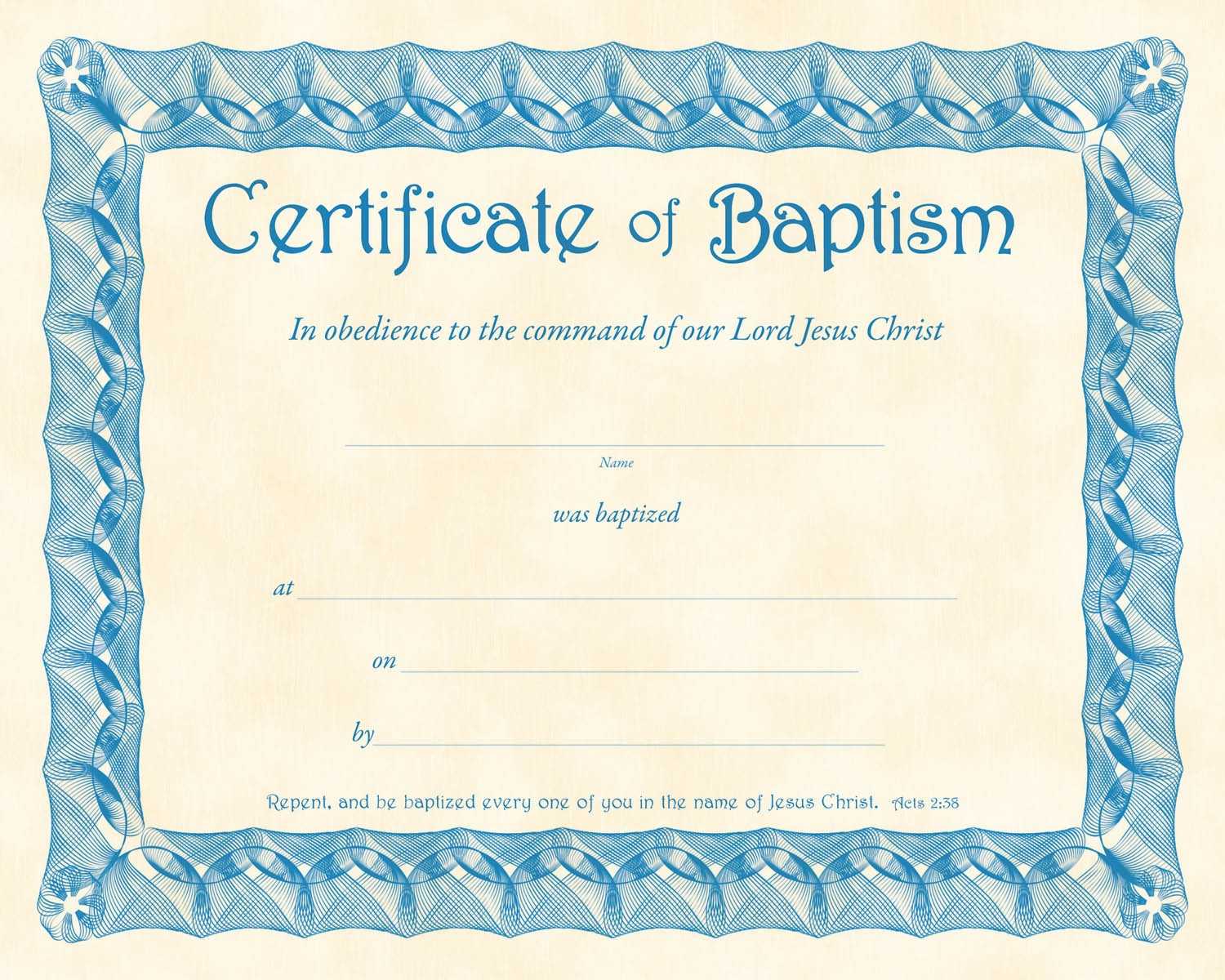 ❤️free Sample Certificate Of Baptism Form Template❤️ Throughout Christian Certificate Template