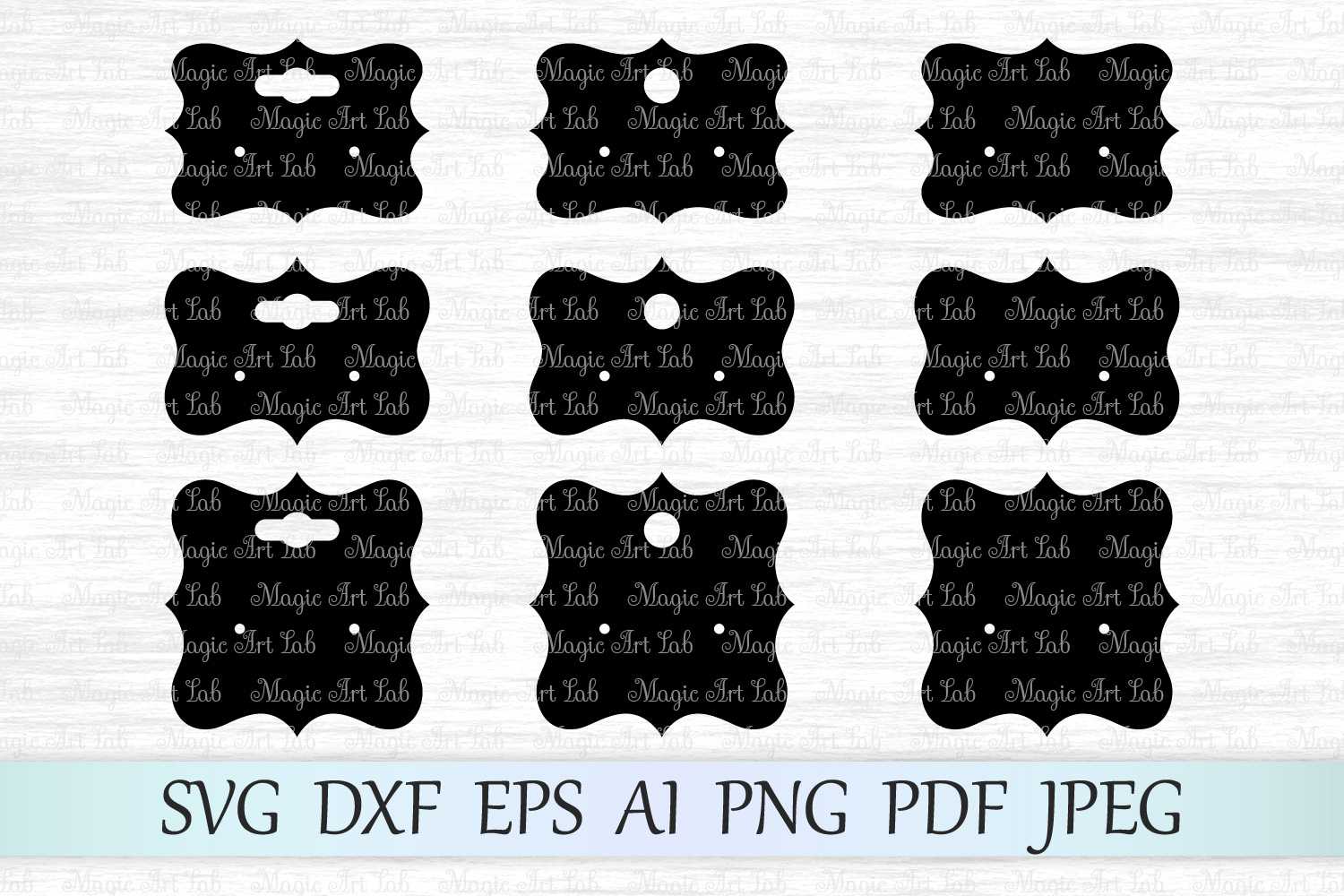 Earring Cards Svg, Earring Display Cards Svg Template, Diy In Free Svg Card Templates