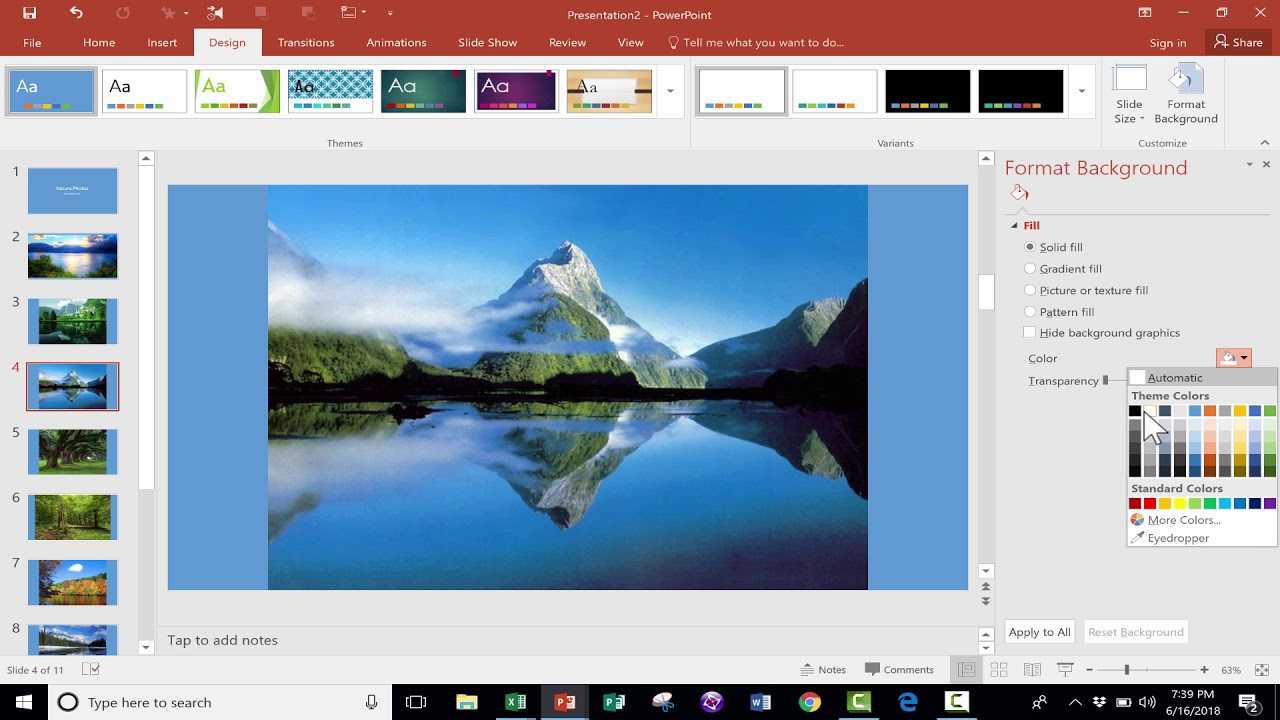 Easily Create A Photo Slideshow In Powerpoint Regarding Powerpoint Photo Slideshow Template