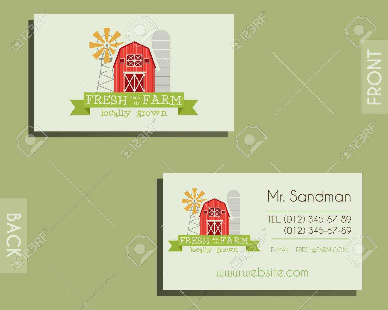 Eco, Organic Visiting Card Template. For Natural Shop, Farm Products And  Other Bio, Organic Business. Ecology Theme. Eco Design. Vector Illustration Regarding Bio Card Template