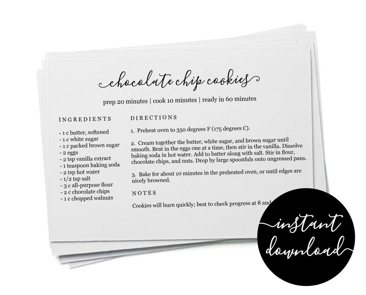 Editable Recipe Card Template – Printable Index Card Size With Regard To Word Template For 3X5 Index Cards