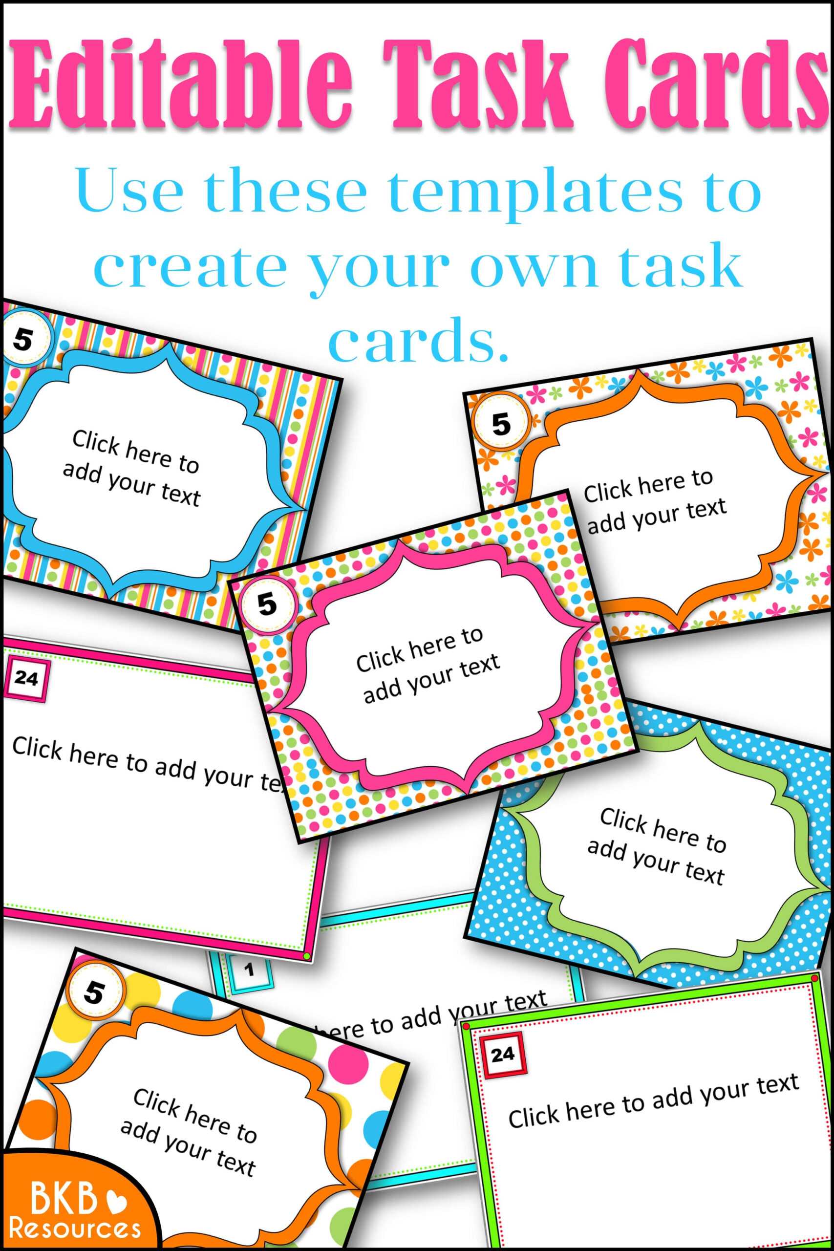 Editable Task Card Templates - Bkb Resources Throughout Task Card Template