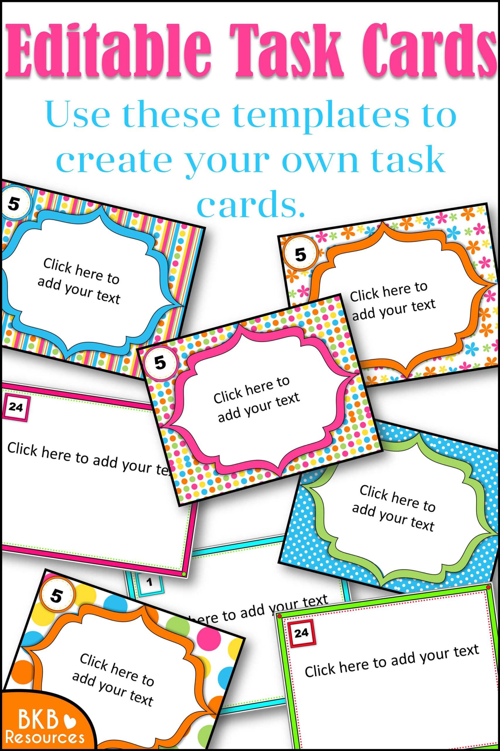 Editable Task Card Templates – Bkb Resources Throughout Task Card Template