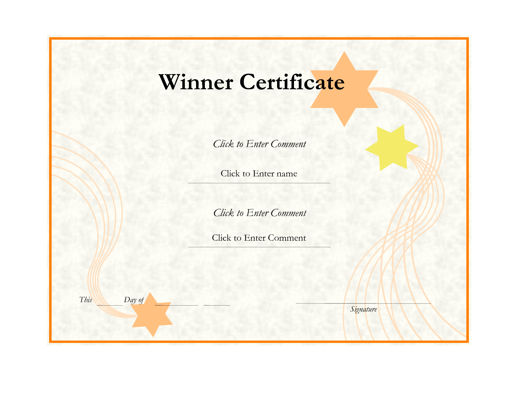 Effective Winner Certificate Template Designlizzy2008 Within First Place Award Certificate Template