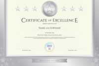 Elegant Certificate Template For Excellence throughout Commemorative Certificate Template