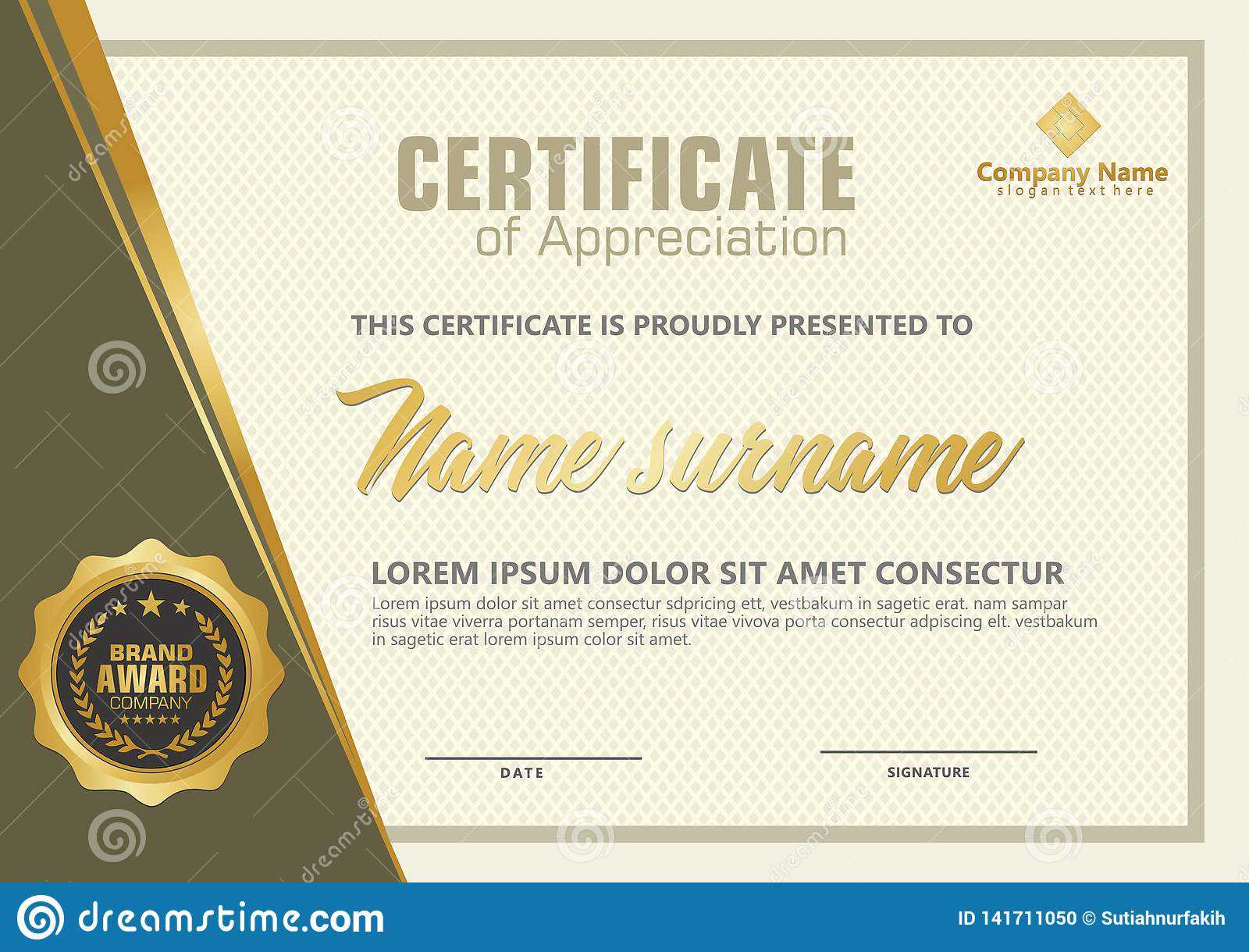 Elegant Certificate Template Vector With Luxury And Modern Regarding Elegant Certificate Templates Free