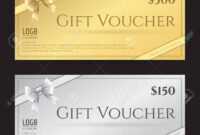 Elegant Gift Card Or Gift Voucher Template With Shiny Gold And.. with Elegant Gift Certificate Template