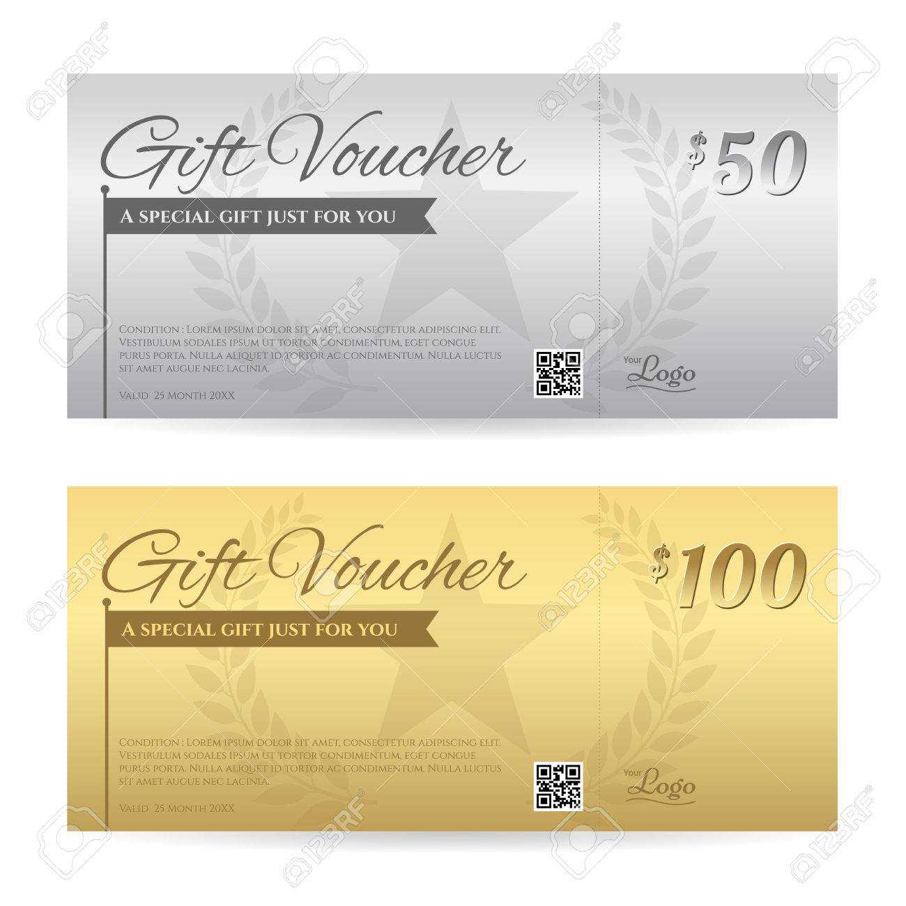 Elegant Gift Voucher Or Gift Card Certificate Template In Gold.. Inside Elegant Gift Certificate Template