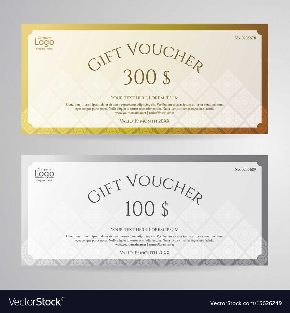 Elegant Gift Voucher Or Gift Card In Gold Silver Within Elegant Gift Certificate Template