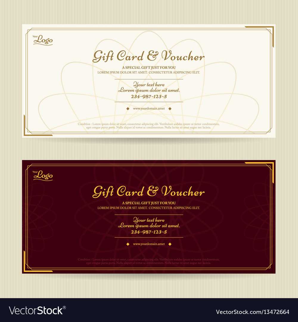Elegant Gift Voucher Or Gift Card Template For Elegant Gift Certificate Template