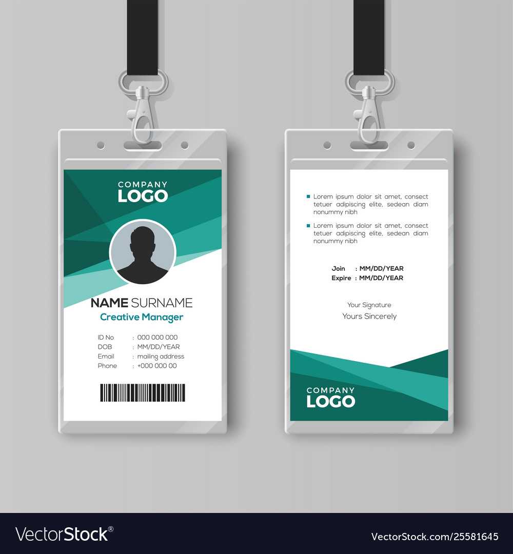 Elegant Id Card Design Template Throughout Template For Id Card Free Download