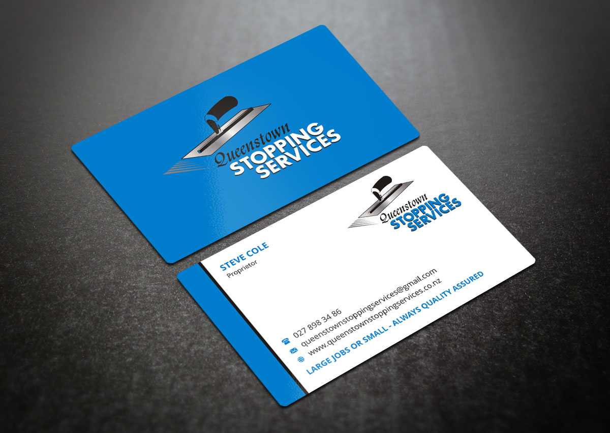 Elegant, Playful, Business Business Card Design For A With Regard To Plastering Business Cards Templates