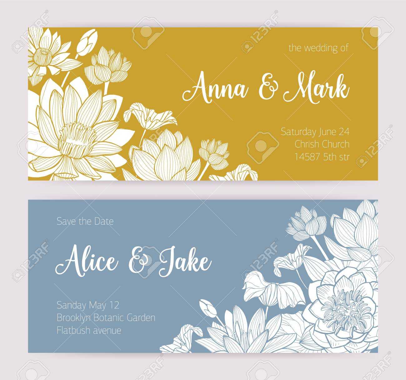 Elegant Wedding Invitation Or Save The Date Card Templates With.. In Save The Date Cards Templates