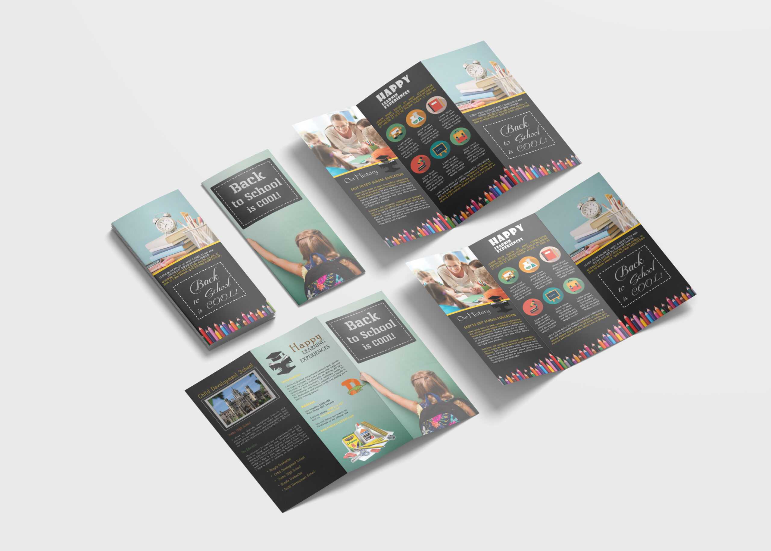 Elementary School Tri Fold Brochure Design Template – 99Effects Regarding Tri Fold School Brochure Template