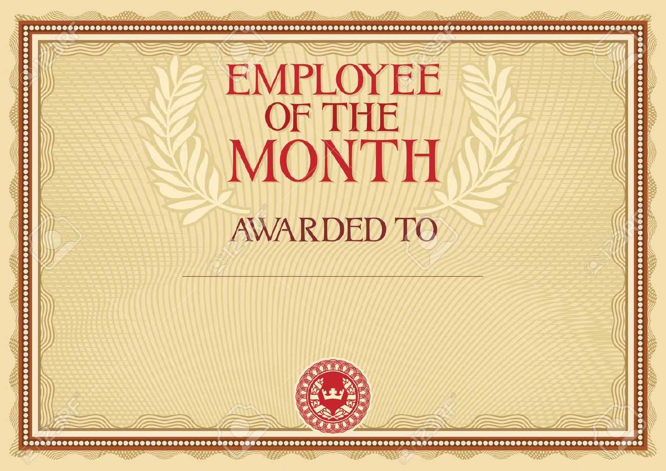 Employee Of The Month – Certificate Template Throughout Employee Of The Month Certificate Template With Picture