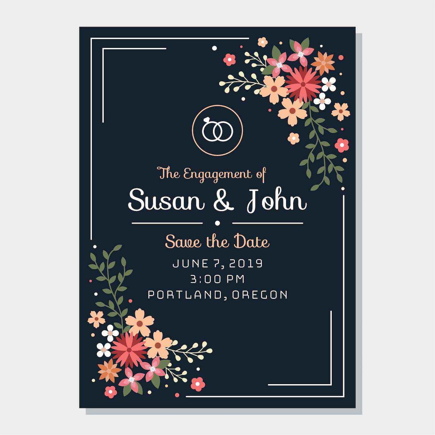 Engagement Invitation Free Vector Art - (888 Free Downloads) Intended For Engagement Invitation Card Template