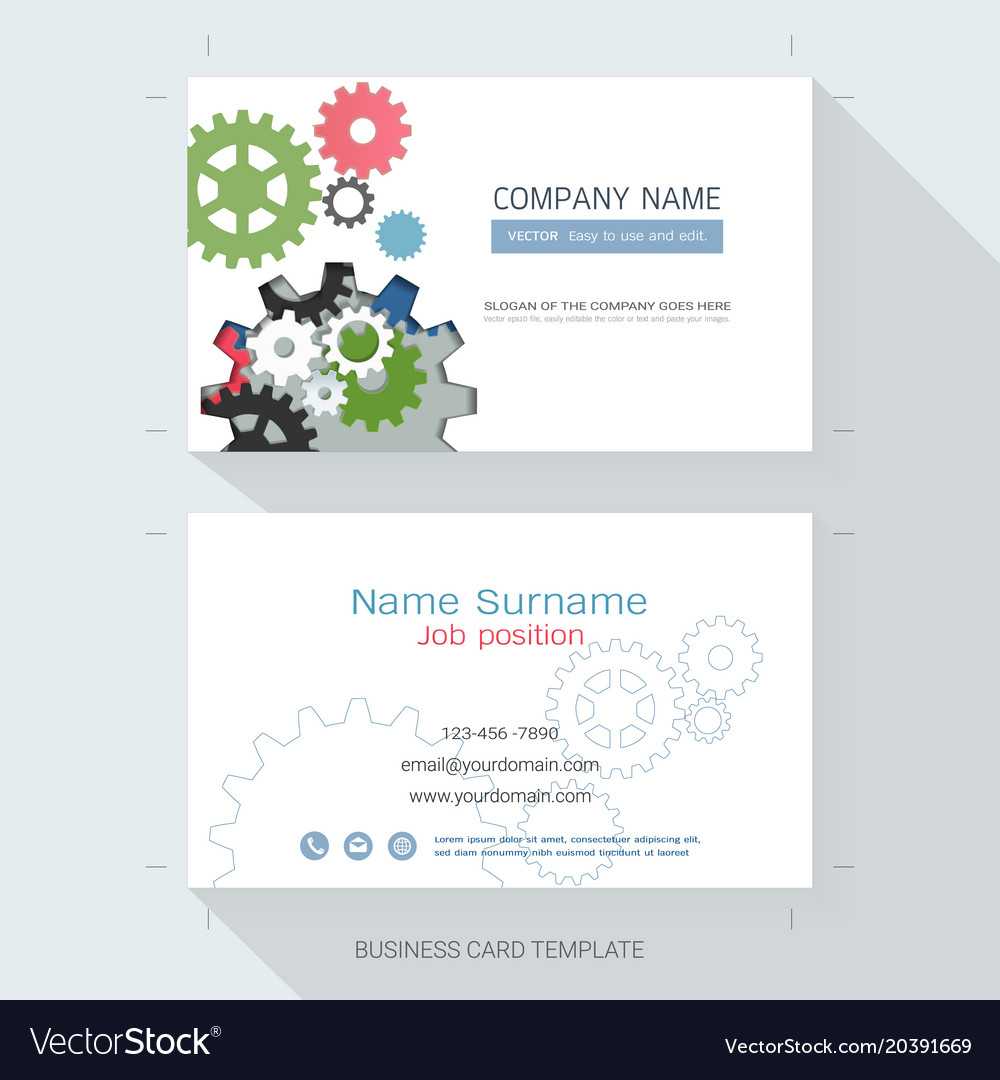 Engineering Business Card Or Name Card Template In Table Name Card Template