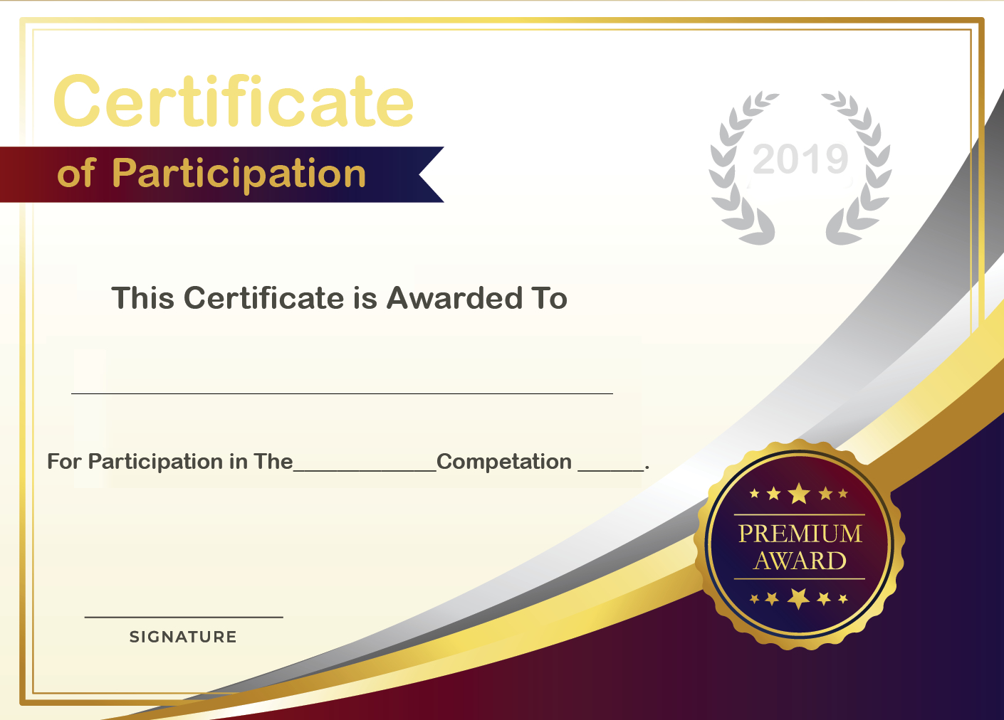 🥰free Printable Certificate Of Participation Templates (Cop)🥰 Intended For Certificate Of Participation Template Pdf