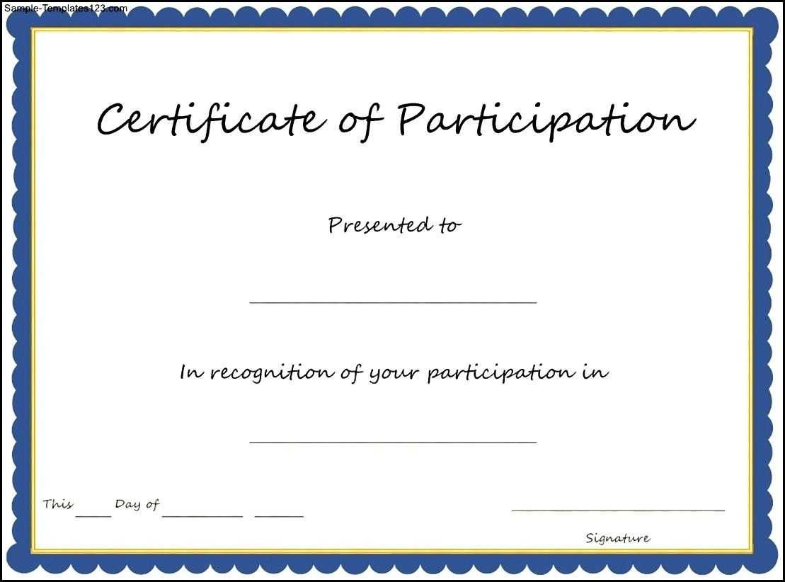 🥰free Printable Certificate Of Participation Templates (Cop)🥰 With Certificate Of Participation In Workshop Template