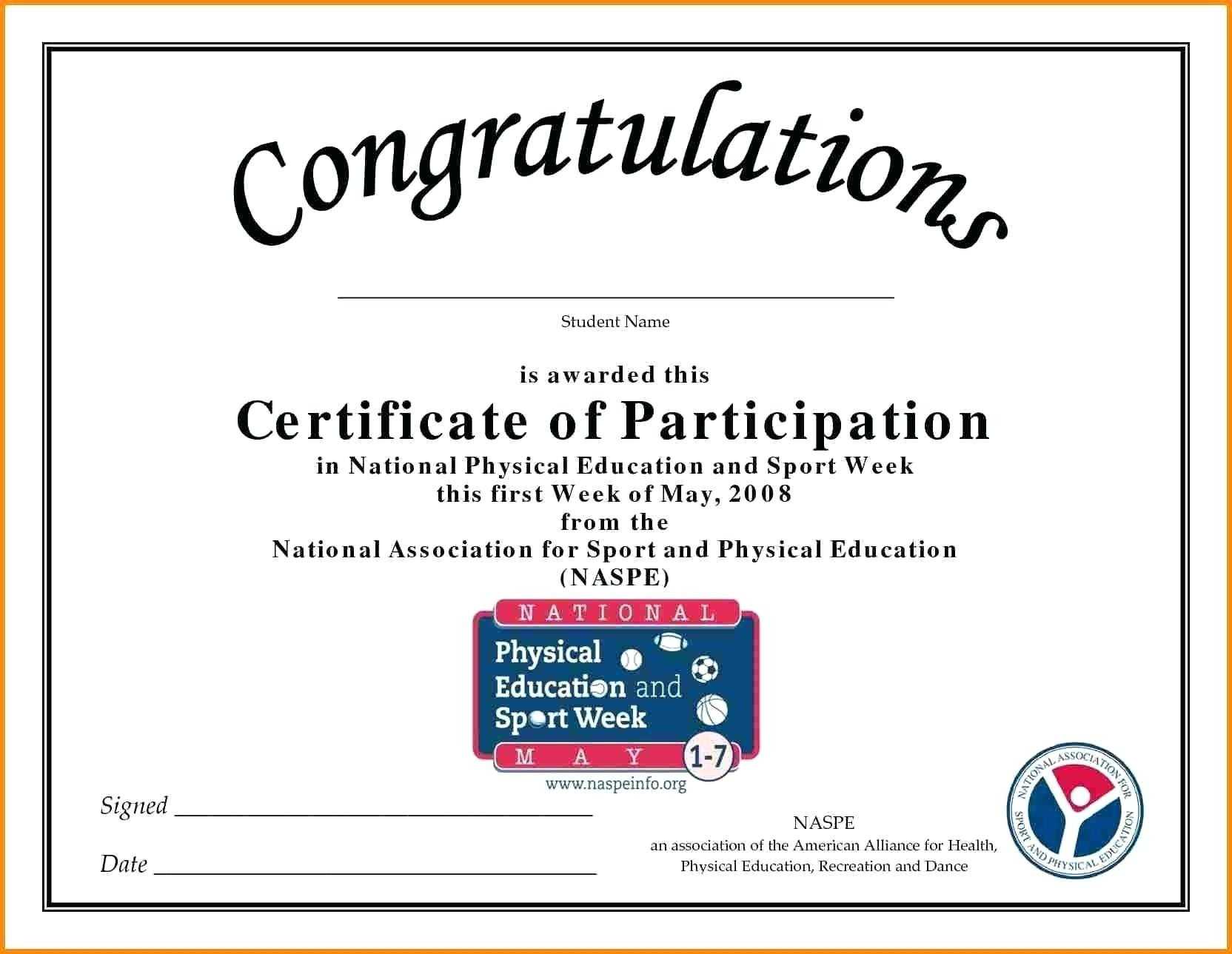 🥰free Printable Certificate Of Participation Templates (Cop)🥰 Within Sample Certificate Of Participation Template