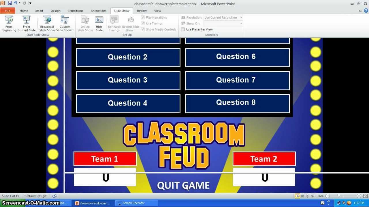 Family Feud Powerpoint Template – Falep.midnightpig.co In Family Feud Powerpoint Template With Sound