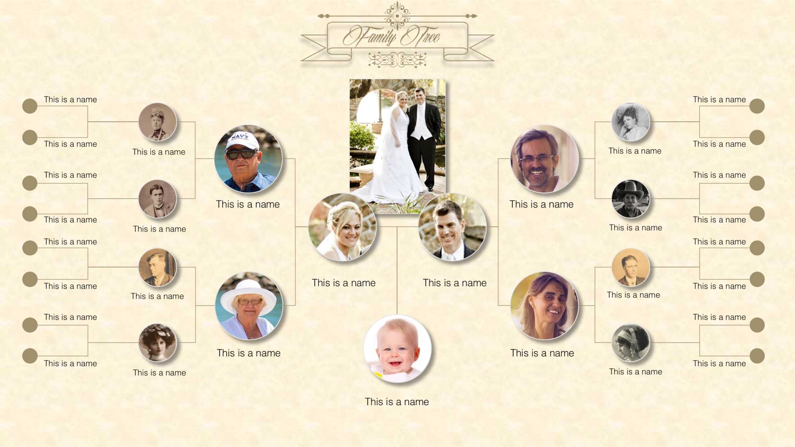 Family Tree Powerpoint Templates In Powerpoint Genealogy Template