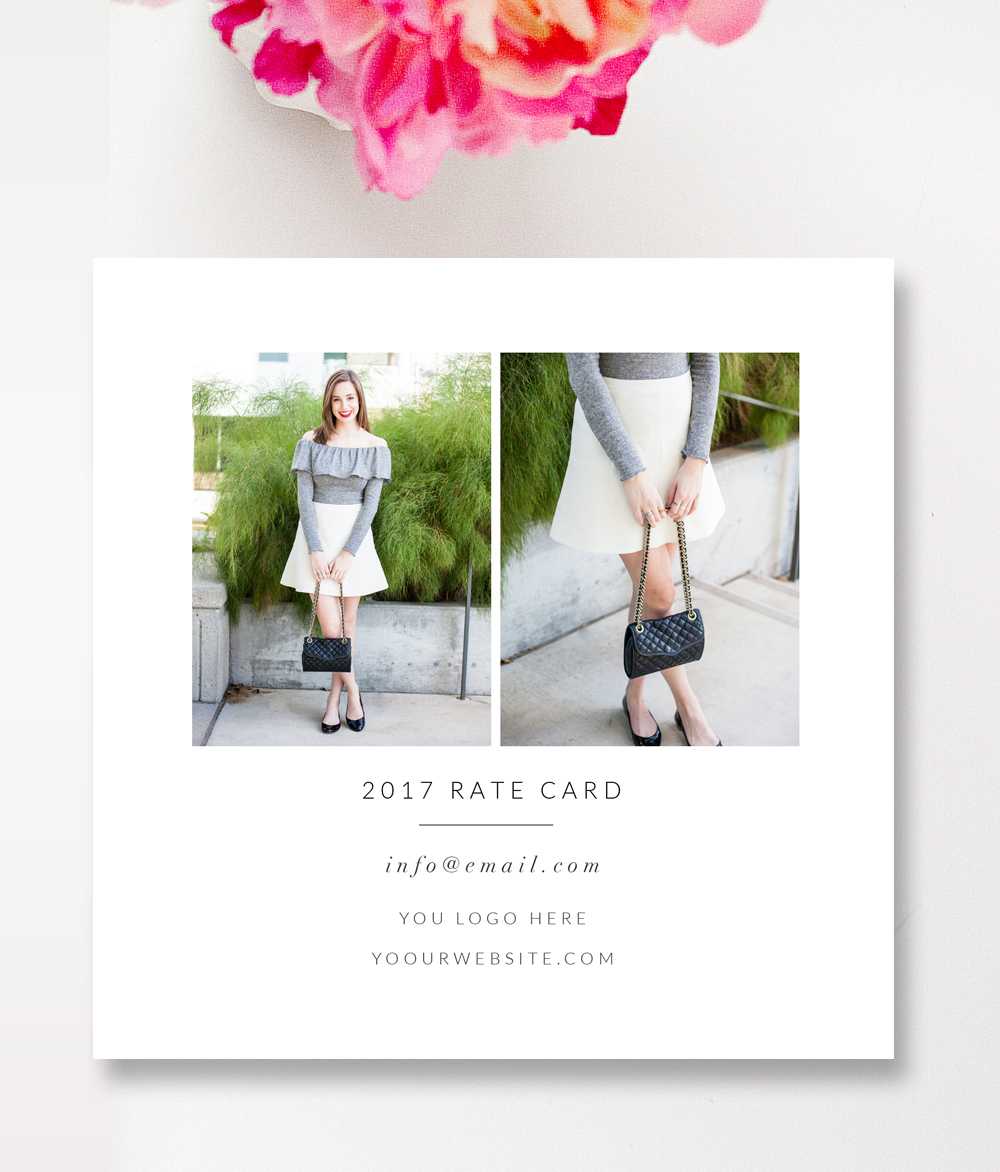 Fashion & Beauty Blogger Rate Card Template —Stephanie Design For Rate Card Template Word
