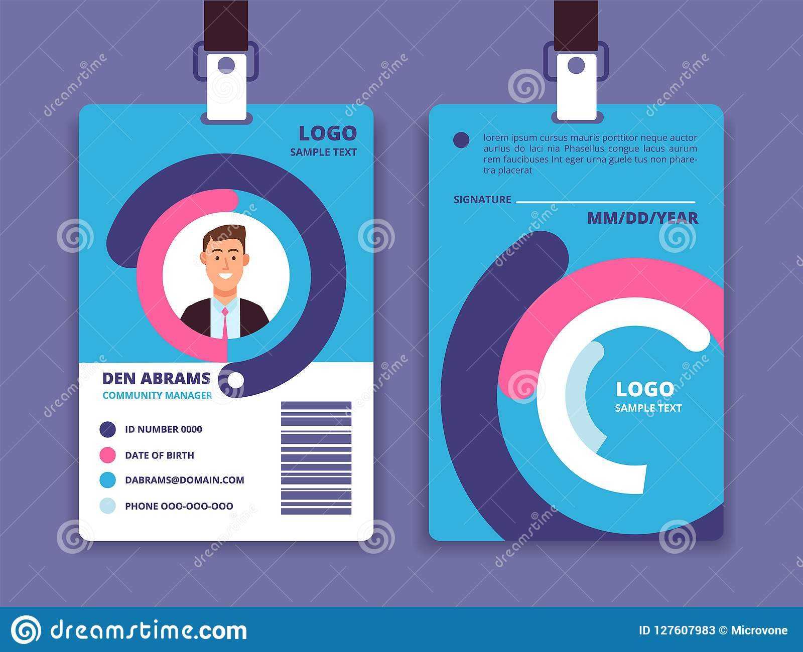 Fcad49A Sample Employee Id Card Template Employee Template Intended For Work Id Card Template