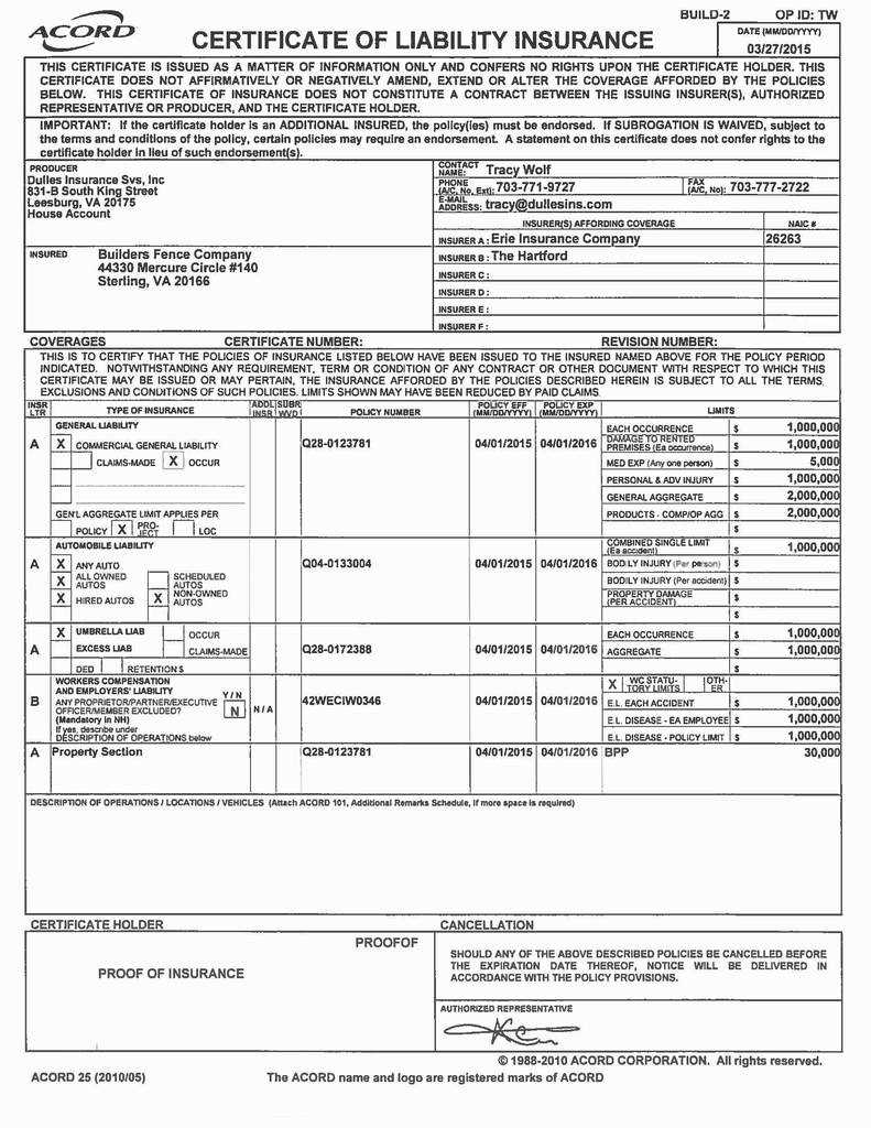 Fillable Acord Cancellation Form New Certificate Liability Intended For ...