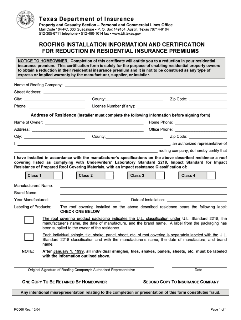 Fillable Hail Resistan Roof Certificate – Fill Online Within Roof Certification Template