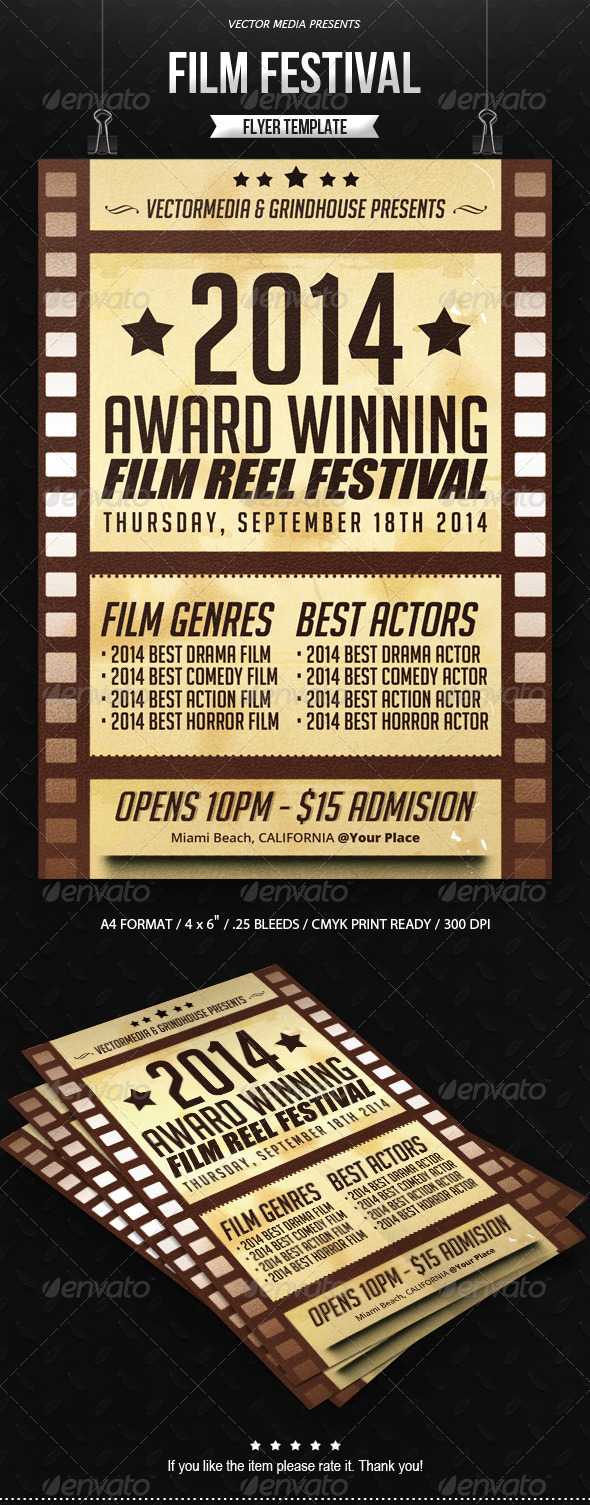 Film Festival Graphics, Designs & Templates From Graphicriver Pertaining To Film Festival Brochure Template