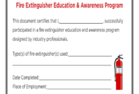 Fire Extinguisher Certificate Pdf - Fill Online, Printable intended for Fire Extinguisher Certificate Template