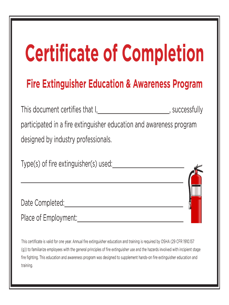 Fire Extinguisher Certificate Pdf – Fill Online, Printable Intended For Fire Extinguisher Certificate Template